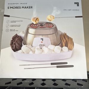 Sharper Image S'mores Maker - Silver and White Electric Roaster Never Been Opend